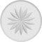 Ekena Millwork Standard Grayson Flower Rosette With Rounded Edge, 5"W x 5"H x 1"P ROSP050X050X100GRY11 - alternate 2